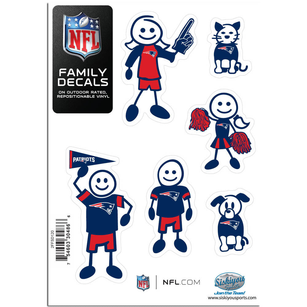 New England Patriots Family Decal Set