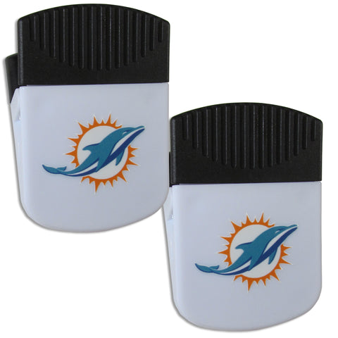 Miami Dolphins   Chip Clip Magnet with Bottle Opener 2 pack 