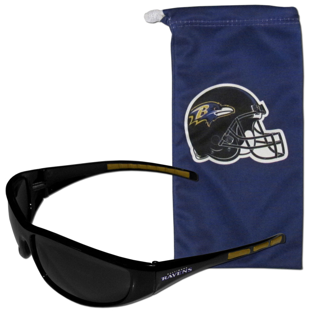 Baltimore Ravens Sunglass and Bag Set