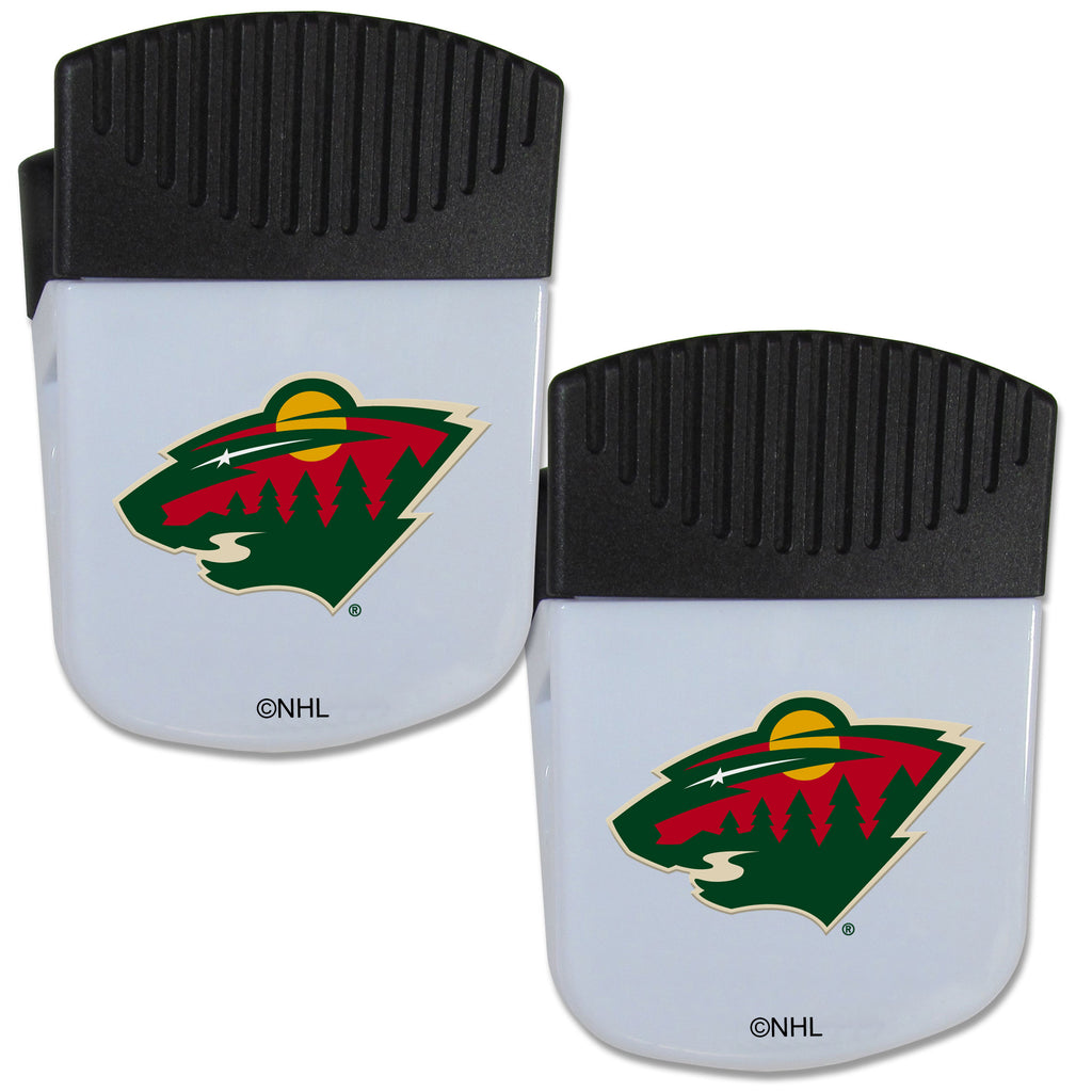 Minnesota Wild   Chip Clip Magnet with Bottle Opener 2 pack 