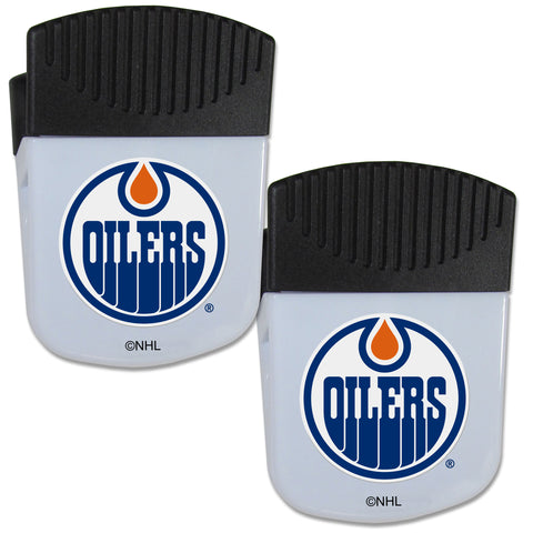 Edmonton Oilers   Chip Clip Magnet with Bottle Opener 2 pack 