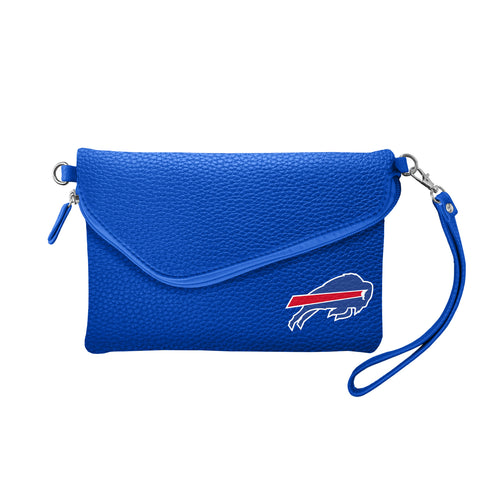 Buffalo Bills Fold Over Crossbody Pebble - Royal