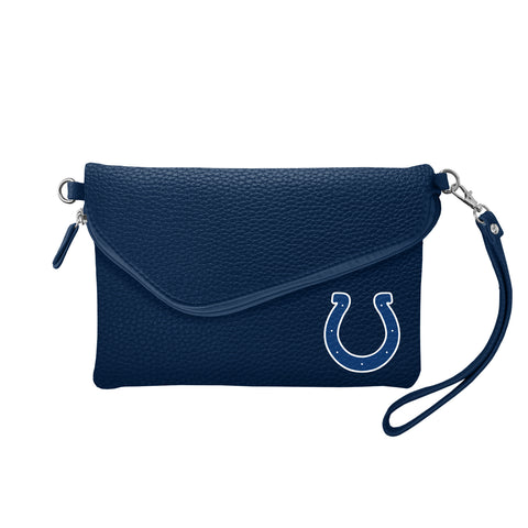 Indianapolis Colts Fold Over Crossbody Pebble - NAVY