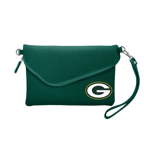 Green Bay Packers Fold Over Crossbody Pebble - GREN