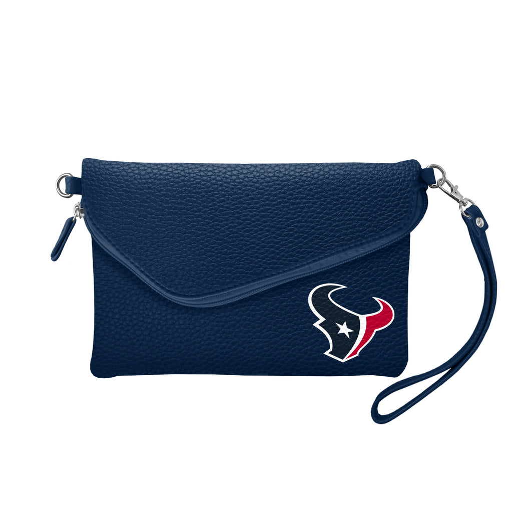 Houston Texans Fold Over Crossbody Pebble - NAVY