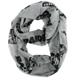 Oakland Raiders Sheer Infinity Scarf