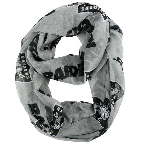 Oakland Raiders Sheer Infinity Scarf