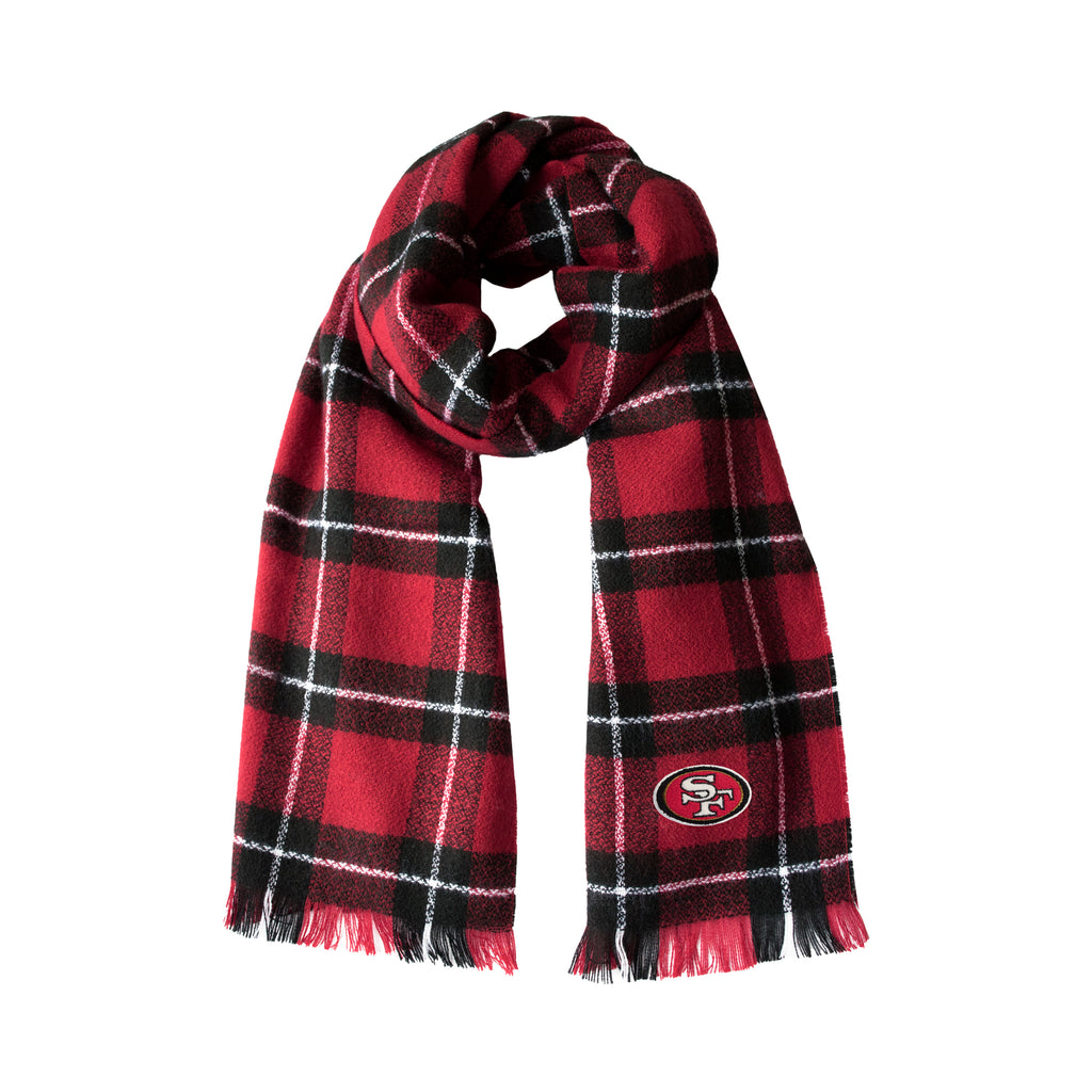San Francisco 49ers Plaid Blanket -  Scarf