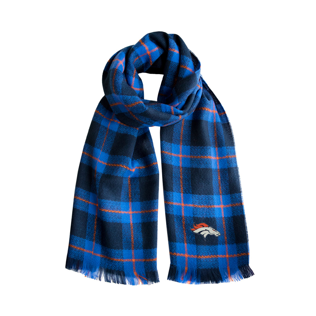 Denver Broncos Plaid Blanket -  Scarf