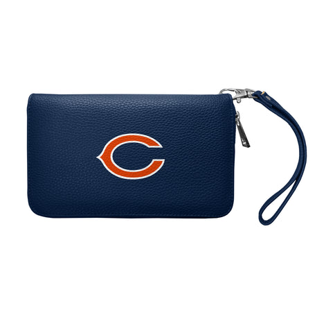 Chicago Bears Zip Organizer Wallet Pebble - NAVY