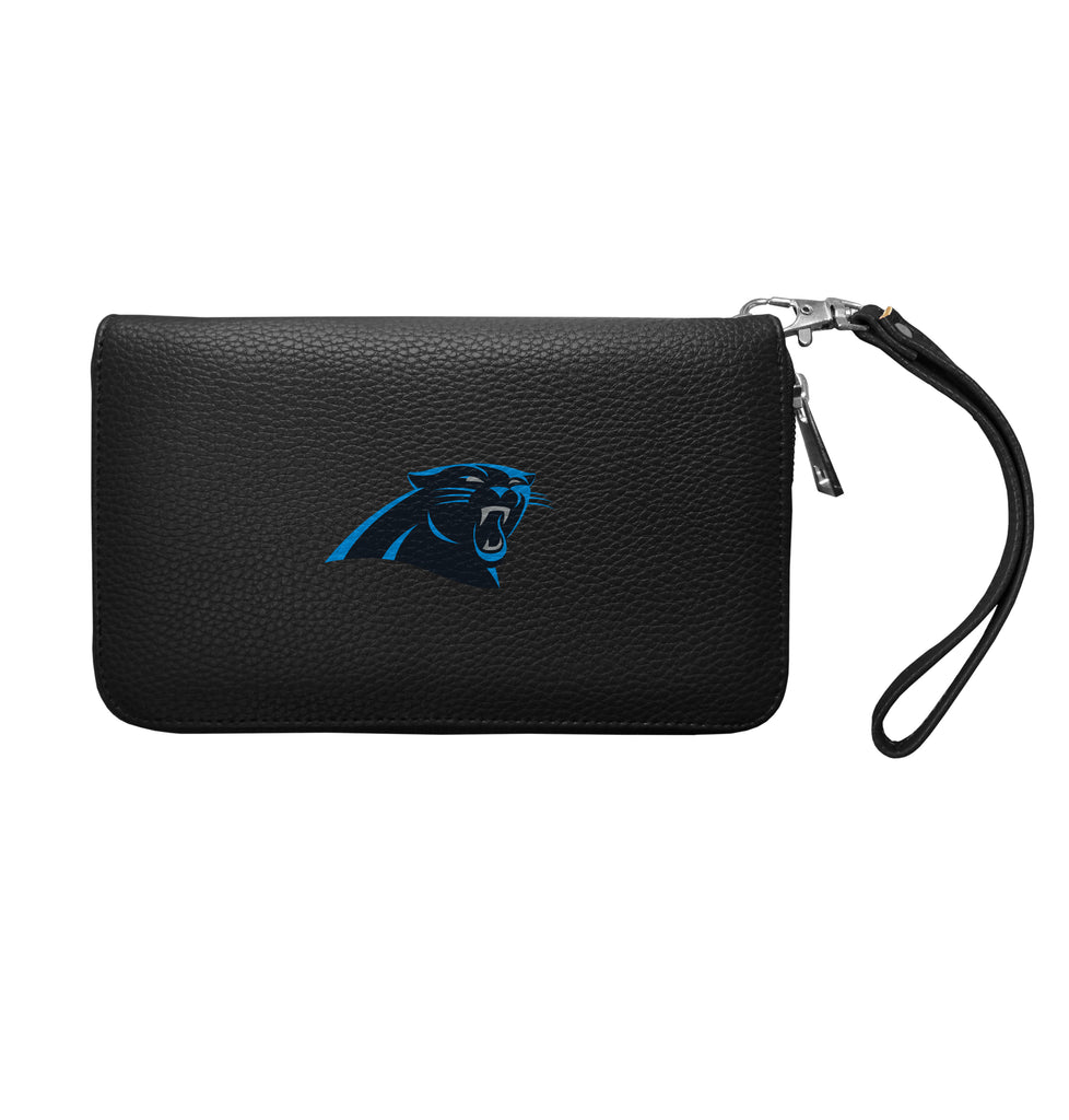 Carolina Panthers Zip Organizer Wallet Pebble - Black