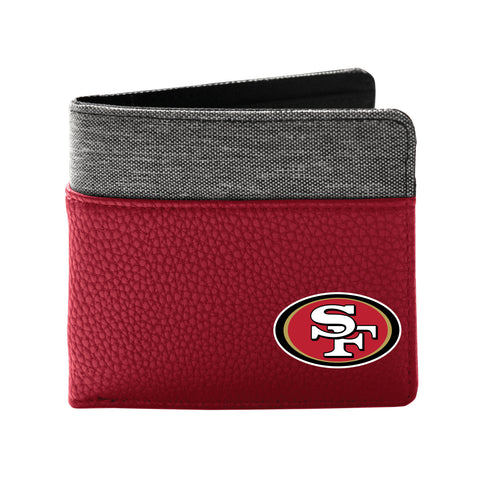 San Francisco 49ers Pebble Bifold Wallet - Dark Red