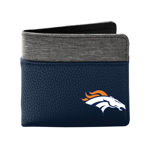 Denver Broncos Pebble Bifold Wallet - NAVY