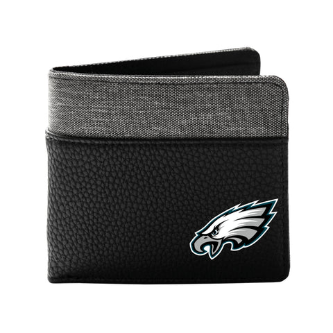 Philadelphia Eagles Pebble Bifold Wallet - Black
