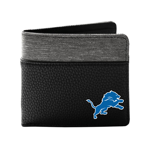 Detroit Lions Pebble Bifold Wallet - Black