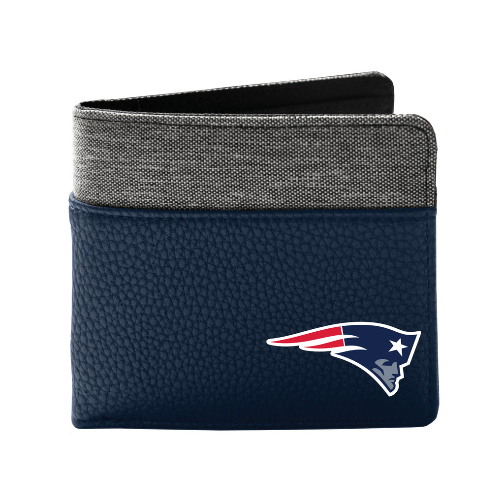 New England Patriots Pebble Bifold Wallet - NAVY