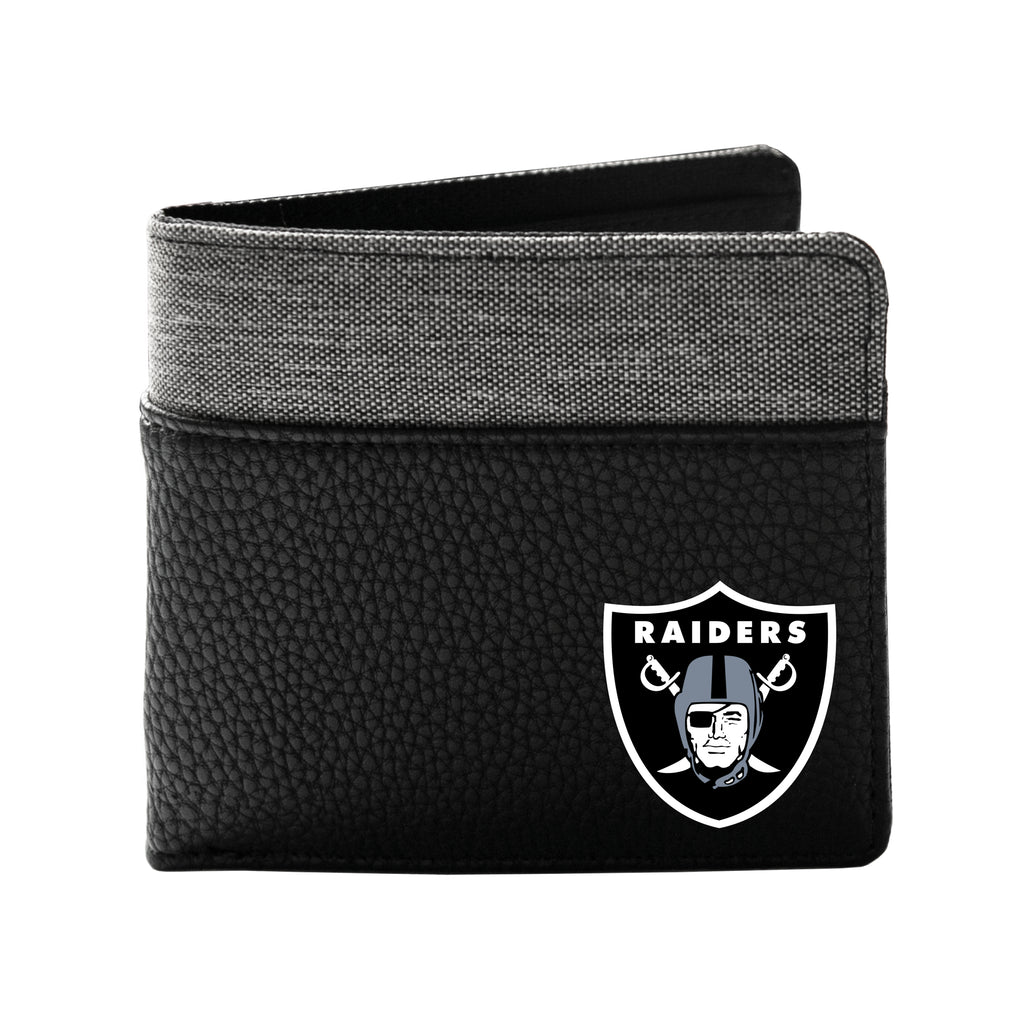 Oakland Raiders Pebble Bifold Wallet - Black