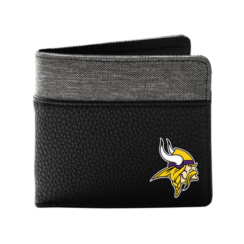 Minnesota Vikings Pebble Bifold Wallet - Black