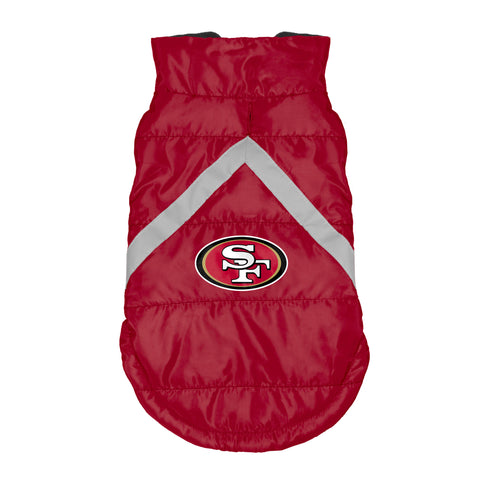 San Francisco 49ers Puffer Vest for Dogs, Large