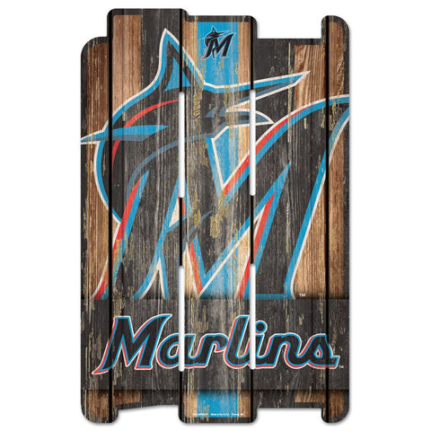 Miami Marlins Sign 11x17 Wood Fence Style Special Order