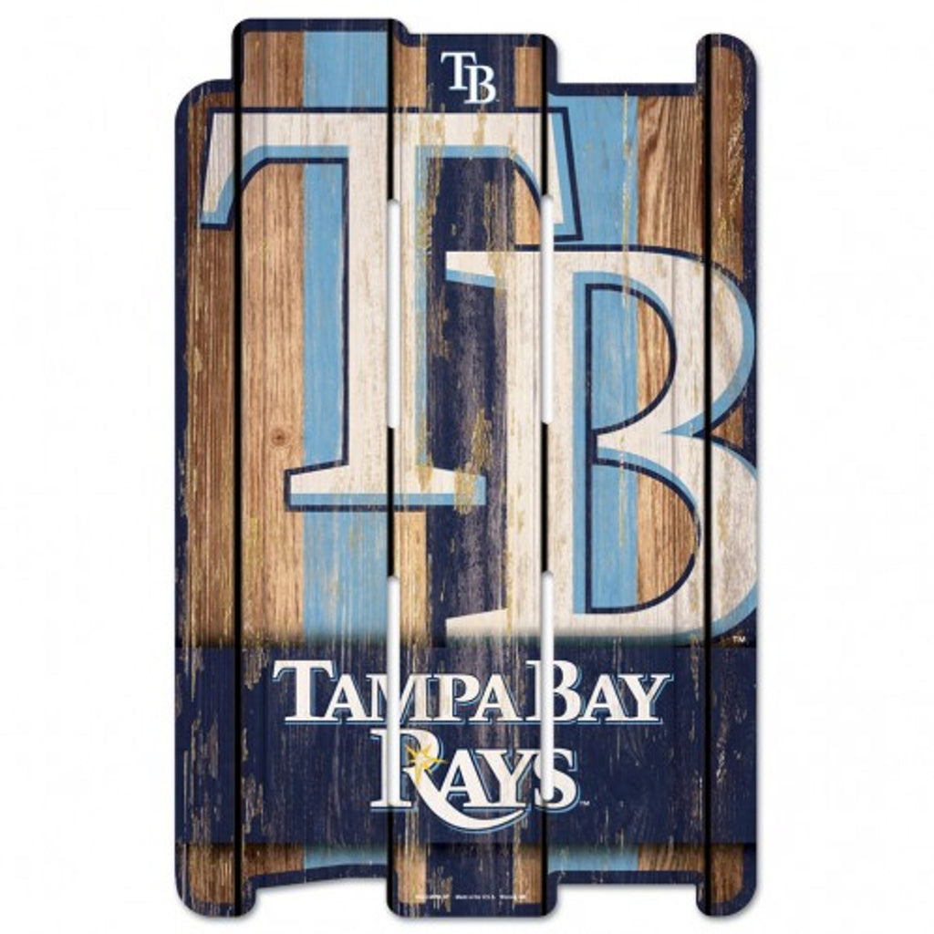 Tampa Bay Rays Sign 11x17 Wood Fence Style Special Order