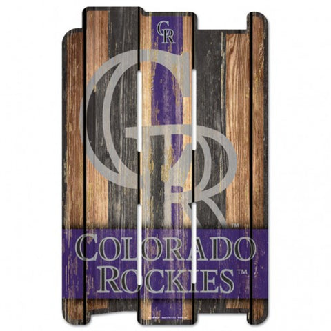 Colorado Rockies Sign 11x17 Wood Fence Style Special Order