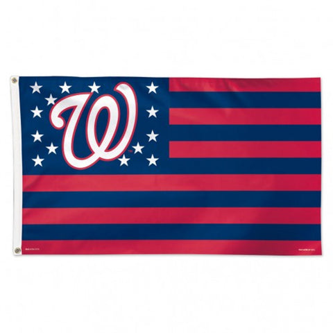 Washington Nationals Flag 3x5 Deluxe Style Stars and Stripes Design Special Order