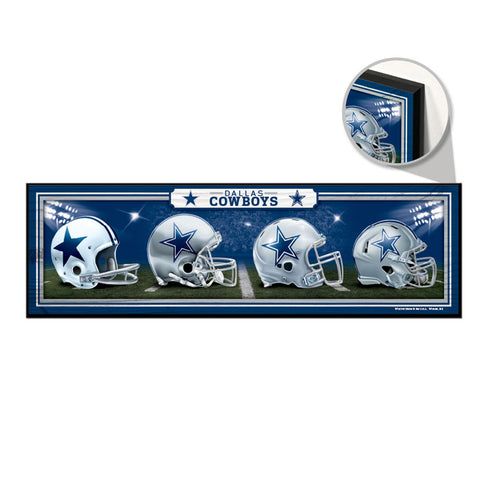 Dallas Cowboys Sign 9x30 Wood Helmets Design Special Order