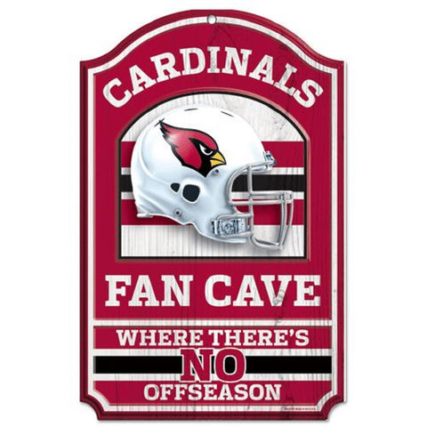 Arizona Cardinals Wood Sign 11"x17" Fan Cave Design