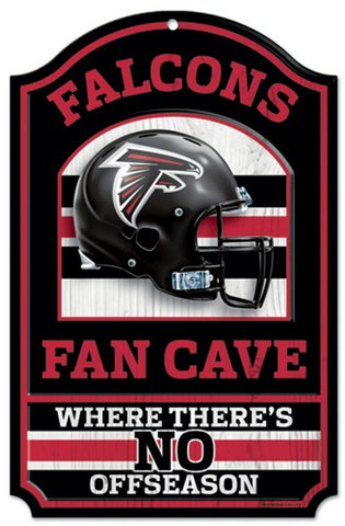 Atlanta Falcons Wood Sign 11"x17" Fan Cave Design