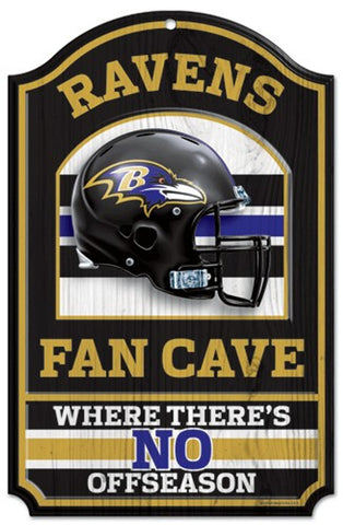 Baltimore Ravens Wood Sign 11"x17" Fan Cave Design
