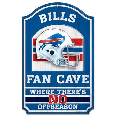 Buffalo Bills Wood Sign 11"x17" Fan Cave Design