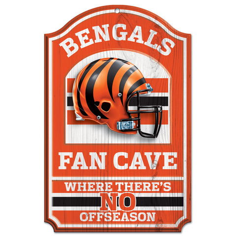 Cincinnati Bengals Wood Sign 11"x17" Fan Cave Design