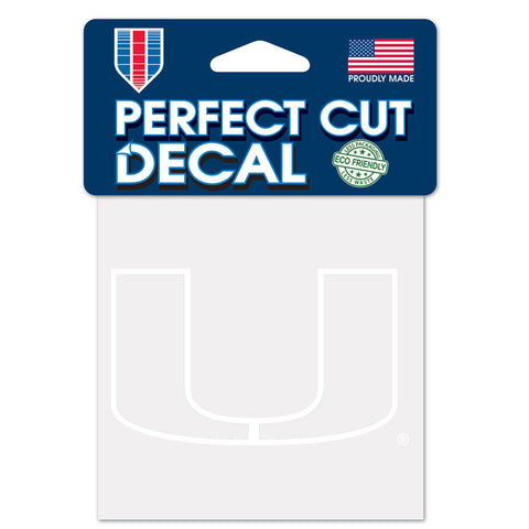 Miami Hurricanes Decal 4x4 Perfect Cut White Special Order