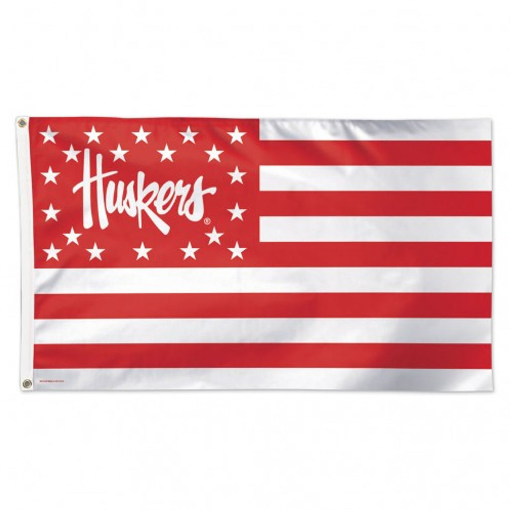 Nebraska Cornhuskers Flag 3x5 Deluxe Stars and Stripes