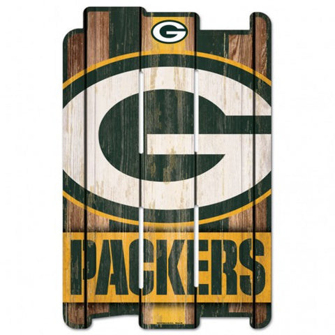 Green Bay Packers s Sign 11x17 Wood Fence Style