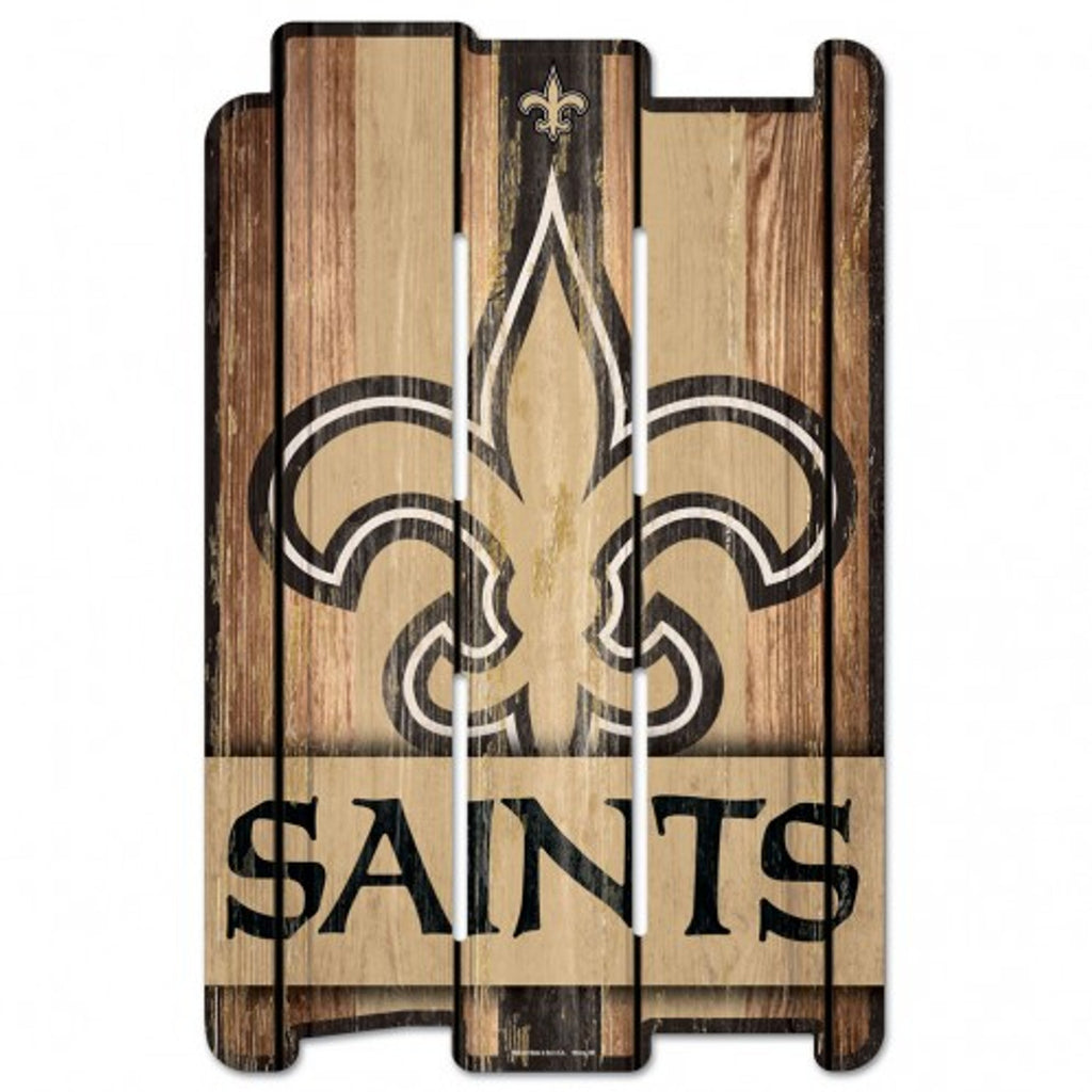 New Orleans Saints Sign 11x17 Wood Fence Style