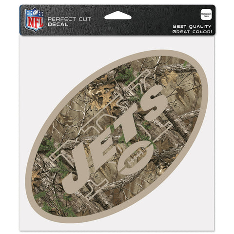 New York Jets Decal 8x8 Perfect Cut Camo Special Order