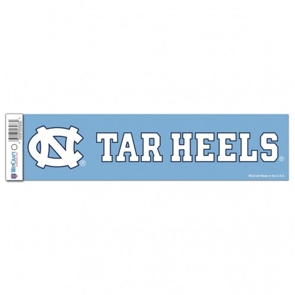 North Carolina Tar Heels Decal 3x12 Bumper Strip Style Special Order