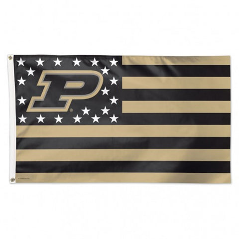 Purdue Boilermakers Flag 3x5 Deluxe Style Stars and Stripes Design Special Order