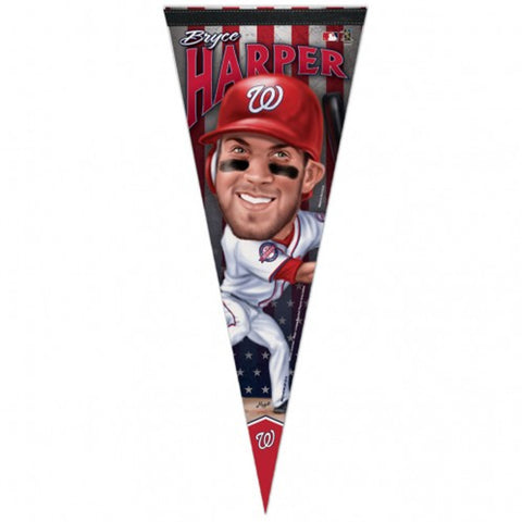 Washington Nationals Pennant 12x30 Premium Style Bryce Harper Design Special Order