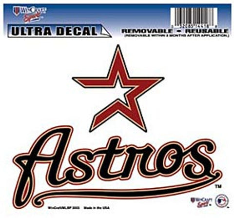 Houston Astros Decal 5x6 Multi Use Color Special Order