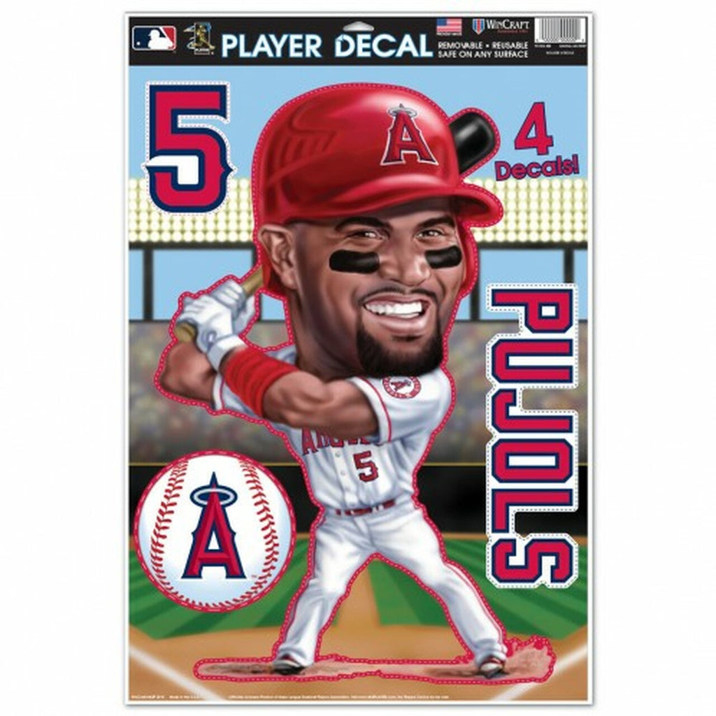 Los Angeles Angels Decal 11x17 Multi Use Albert Pujols Caricature Design 