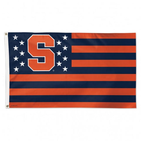 Syracuse Orangemen Flag 3x5 Deluxe Style Stars and Stripes Design