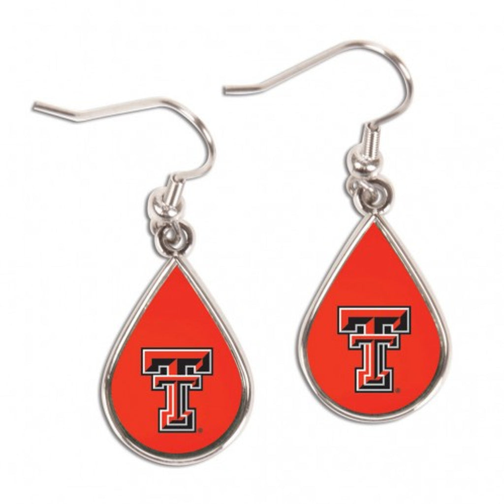 Texas Tech Red Raiders Earrings Tear Drop Style Special Order