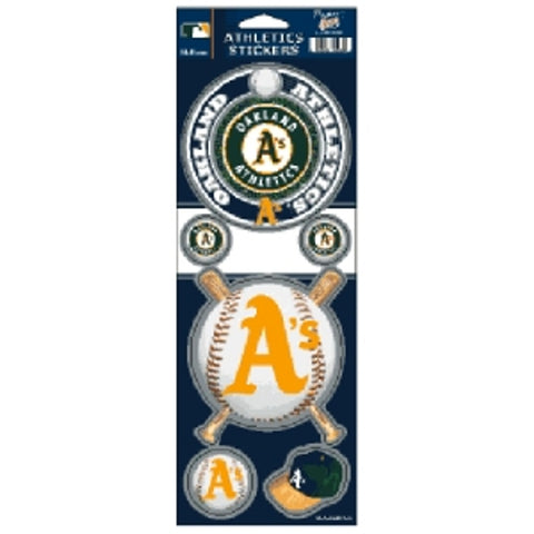 Oakland Athletics Decal 4x11 Die Cut Prismatic Style Special Order