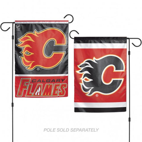 Calgary Flames Flag 12x18 Garden Style 2 Sided Special Order