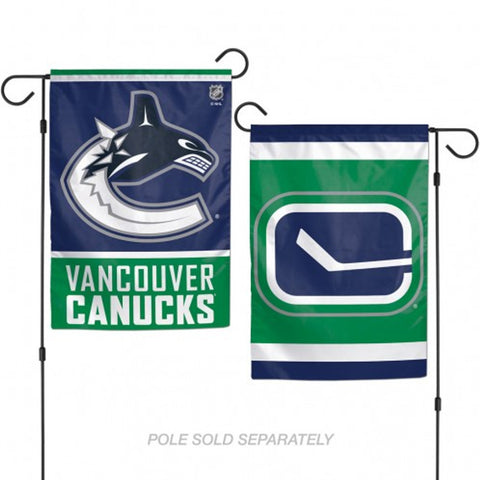 Vancouver Canucks Flag 12x18 Garden Style 2 Sided Special Order