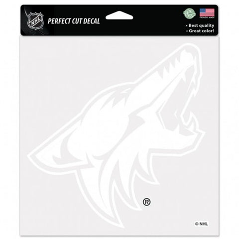 Arizona Coyotes Decal 8x8 Perfect Cut White Special Order