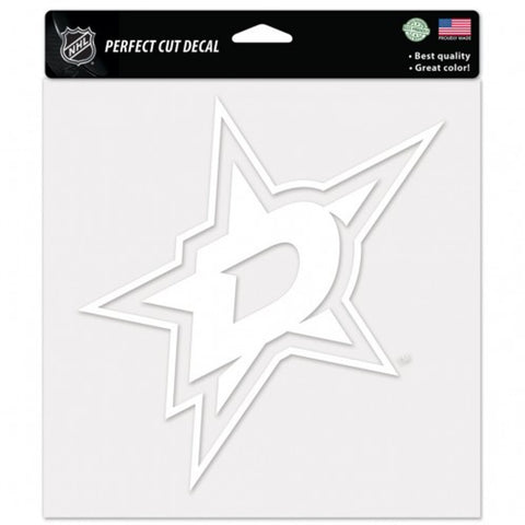 Dallas Stars Decal 8x8 Perfect Cut White Special Order